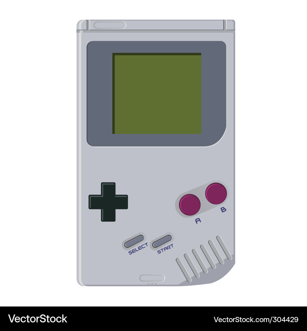 Retro Handheld Game Console Vector Image