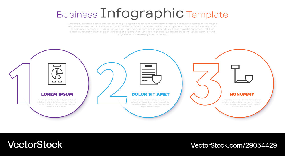 Set line document with graph chart contract Set line document with graph chart contract vector image