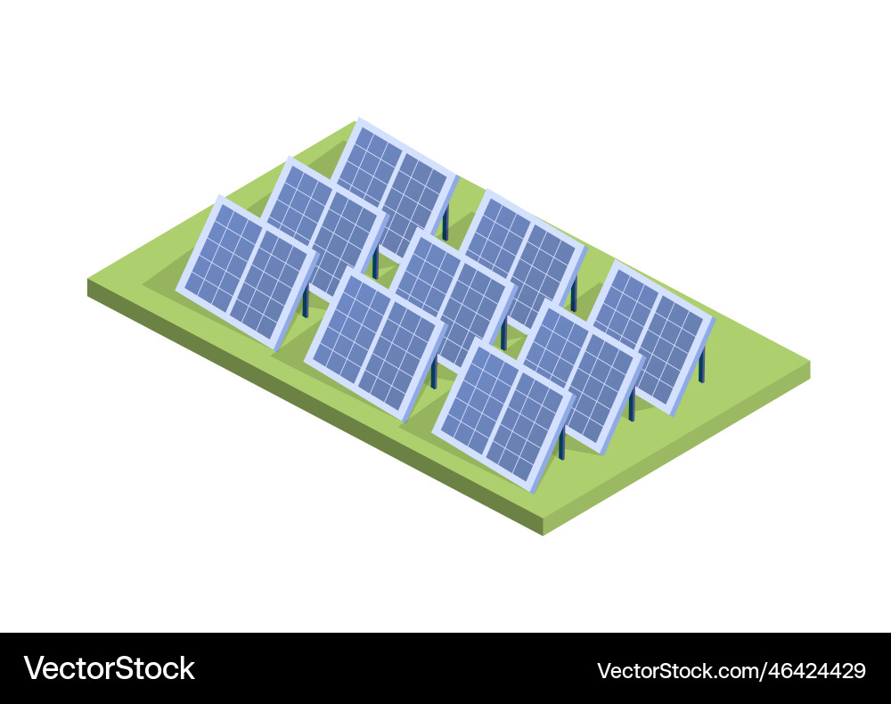 Solar Panel Array Concept vector image