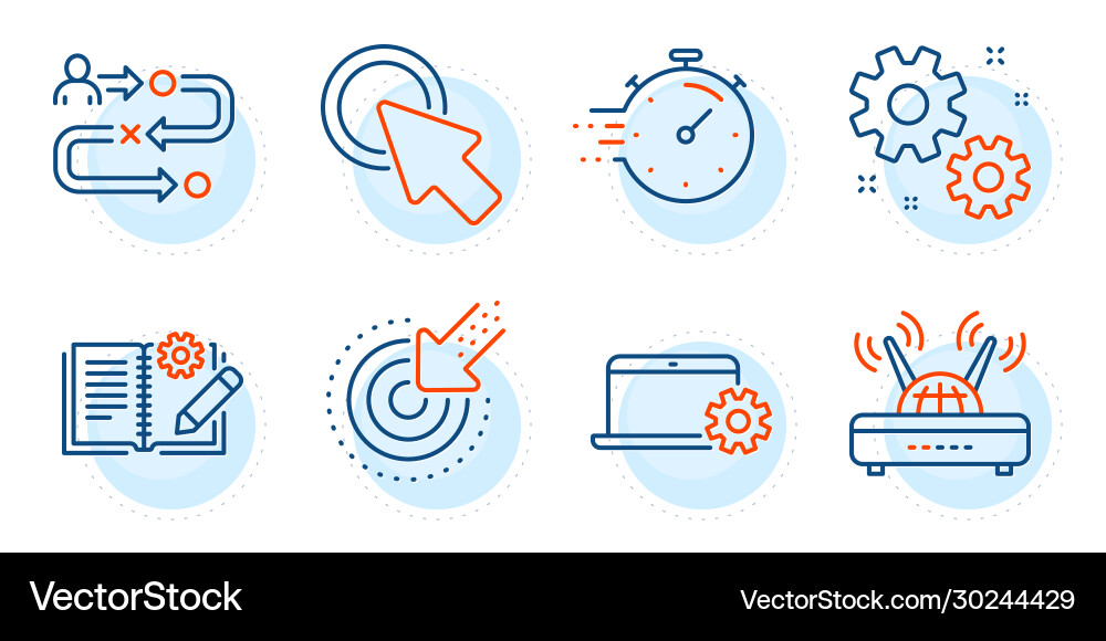 Timer-Arbeits- und Engineering-Dokumentationssymbole Timer-Arbeits- und Engineering-Dokumentationssymbole vektorbild