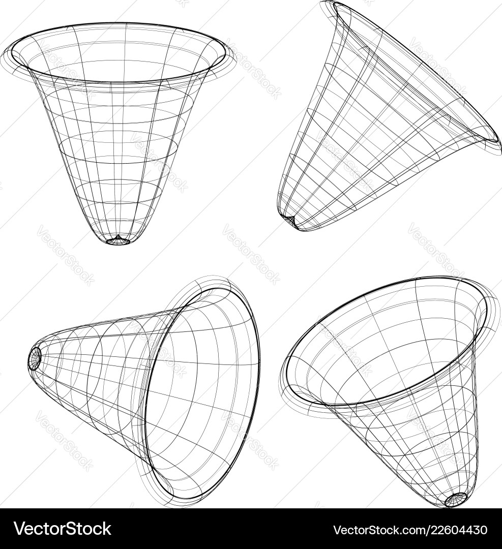 Abstract 3d wireframe objects spatial shapes Abstract 3d wireframe objects spatial shapes Vector Image