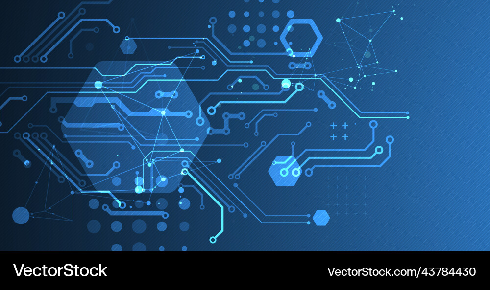 Abstract Circuit Technology Background Vector Image