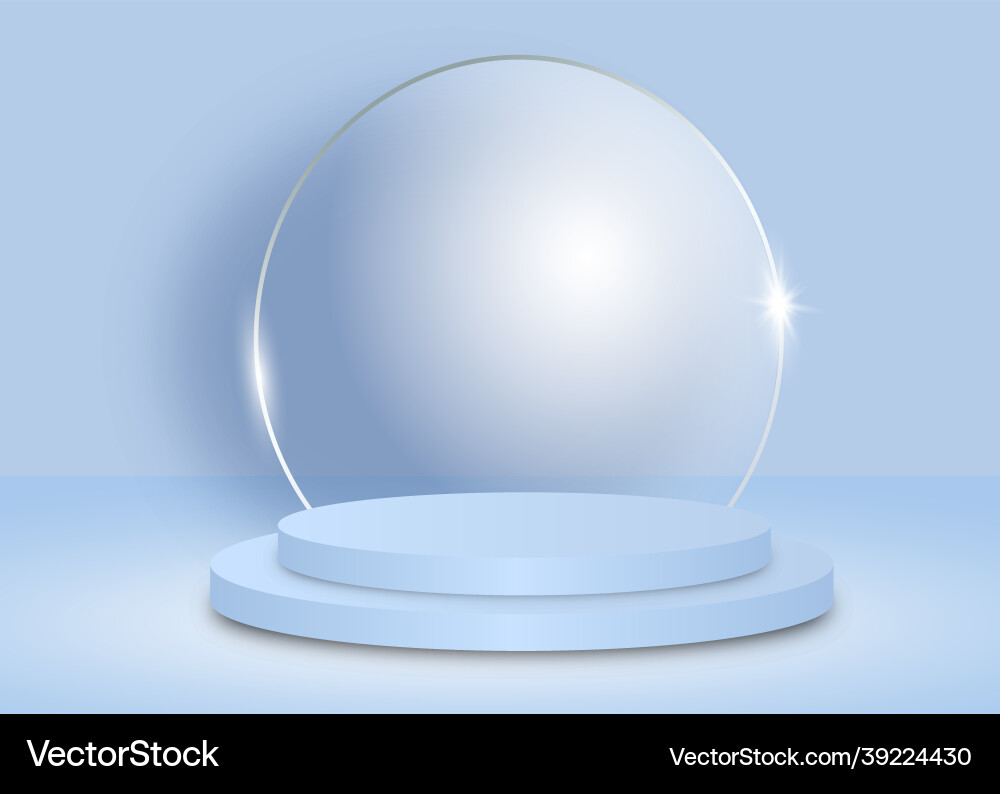 Background 3d blue rendering with stage Background 3d blue rendering with stage vector image