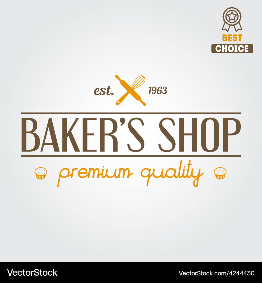 Bakery Logo Badge Emblem Vector Image