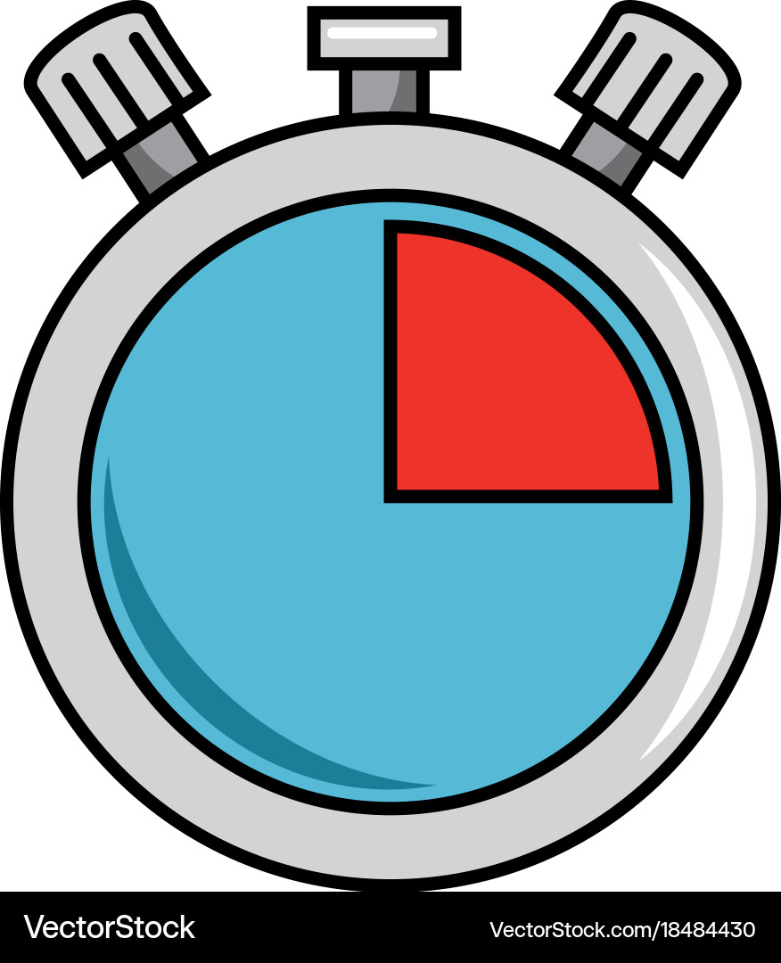 Chronometer timer isolated icon vector image