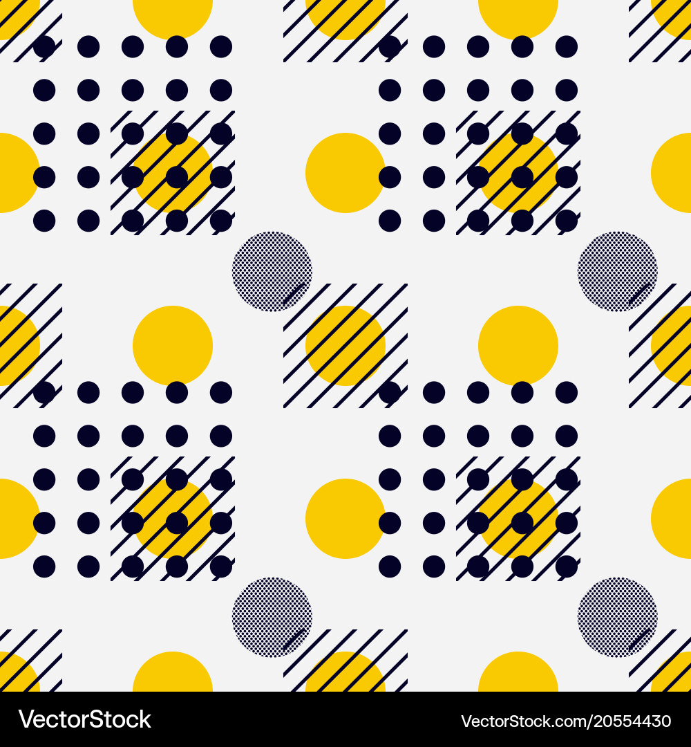 Circle irregular grid seamless pattern Vector Image