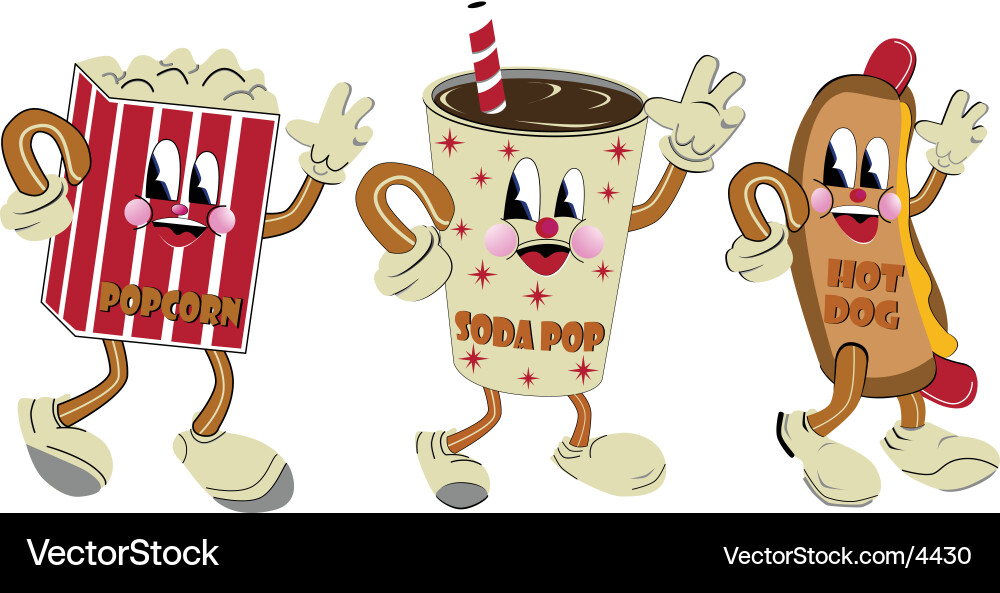 Classic Movie Night Treats vector image