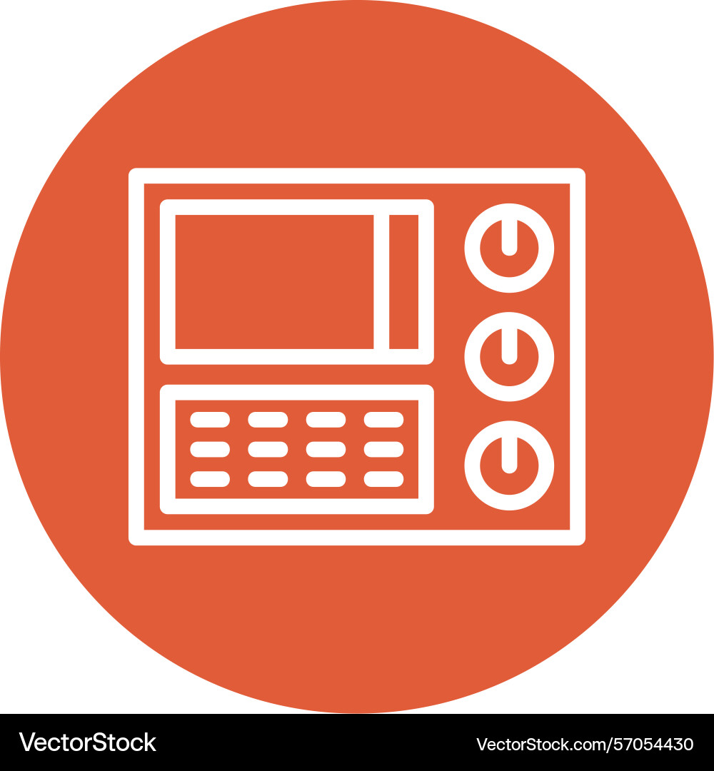 Control panel line circle style icon design Vector Image