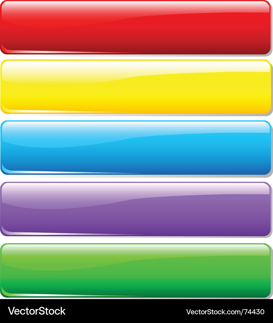 Glossy Circular Buttons vector image