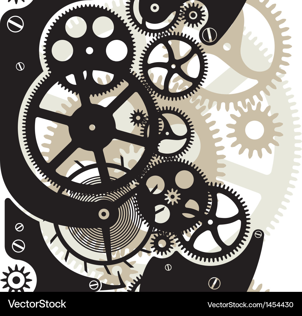 Interlocking Cogwheels Pattern vector image