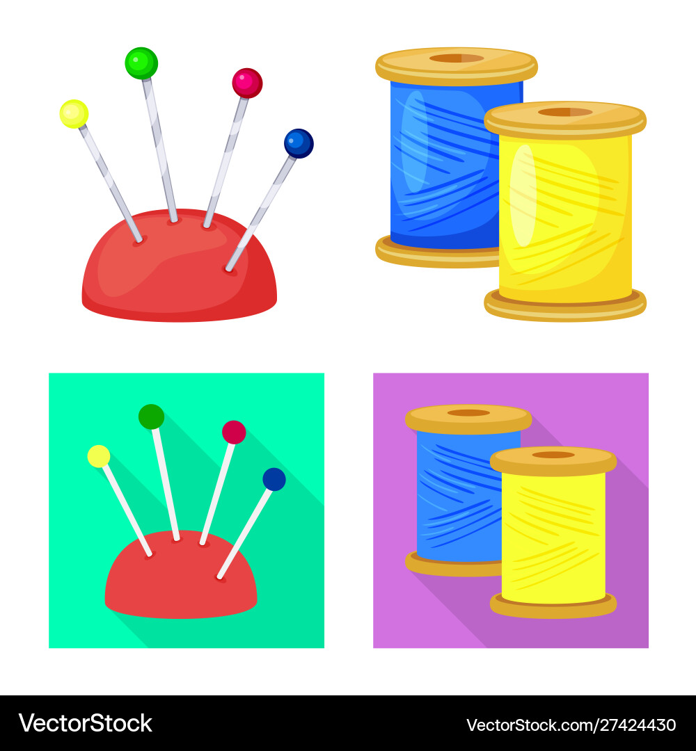 Isolated object craft and handcraft icon set Vector Image