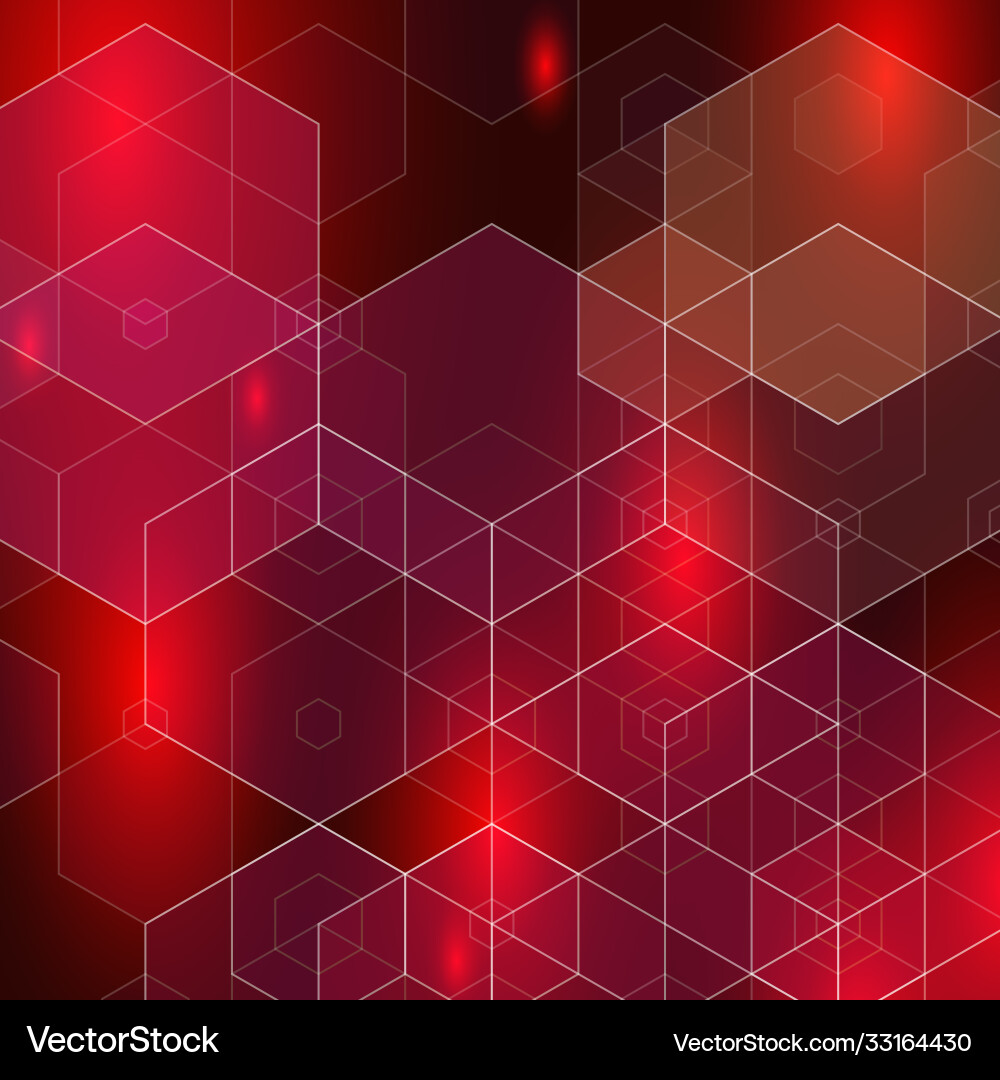 Light red texture with colorful hexagons Light red texture with colorful hexagons vector image