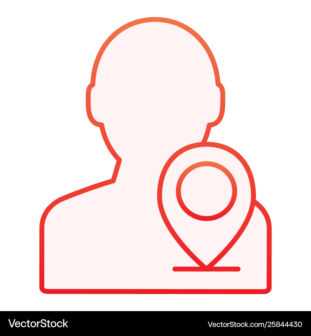 Map pointer with man flat icon person location vector image