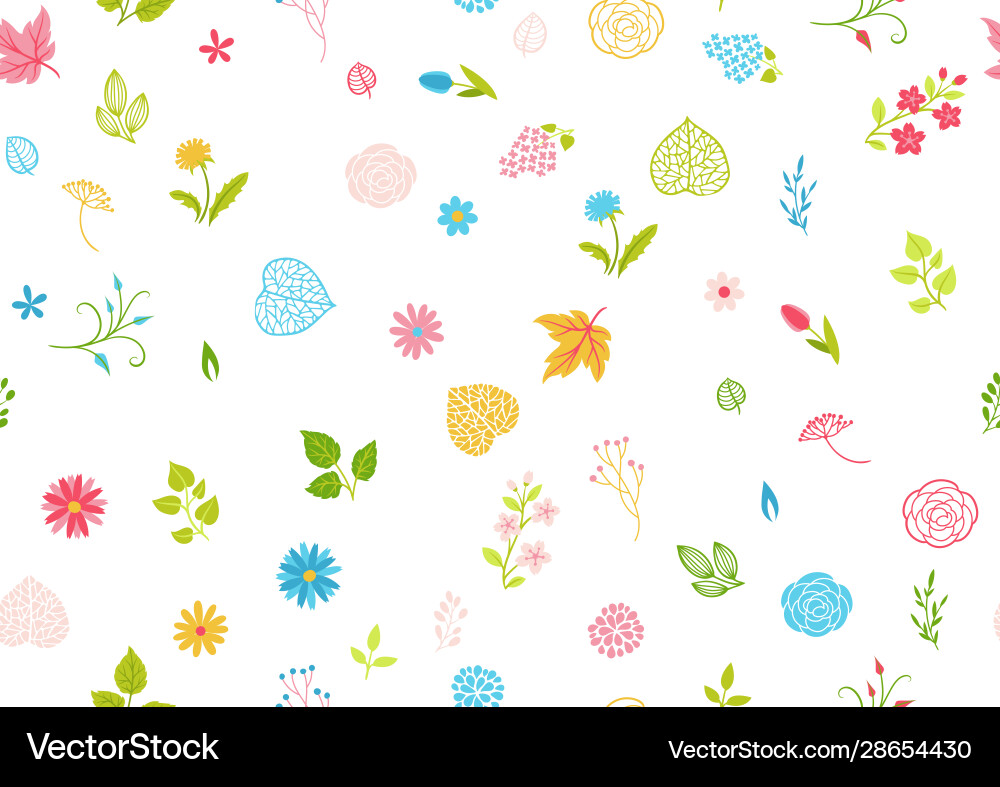 Seamless pattern with spring flowers Seamless pattern with spring flowers vector image