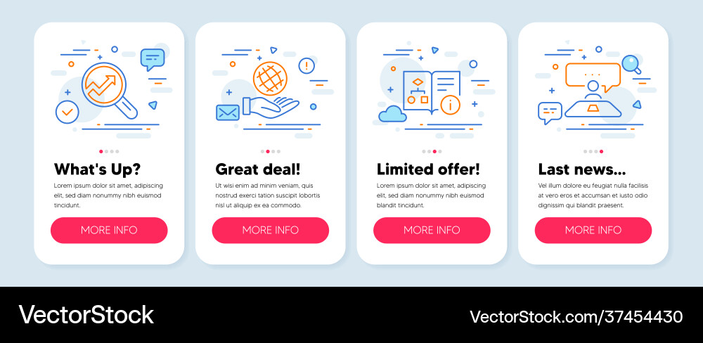Set business icons such as technical algorithm Set business icons such as technical algorithm vector image