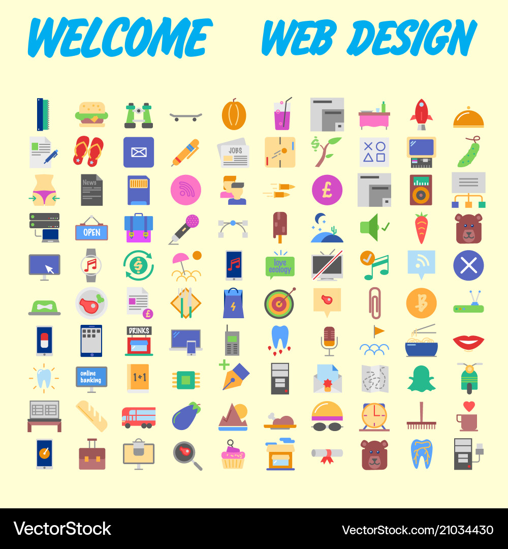 Set line icons in flat design with elements Set line icons in flat design with elements vector image