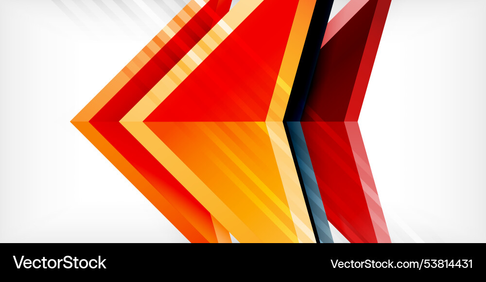 Arrows with 3d effect abstract background Vector Image