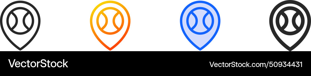 Baseball iconthin linear gradient blue stroke Vector Image