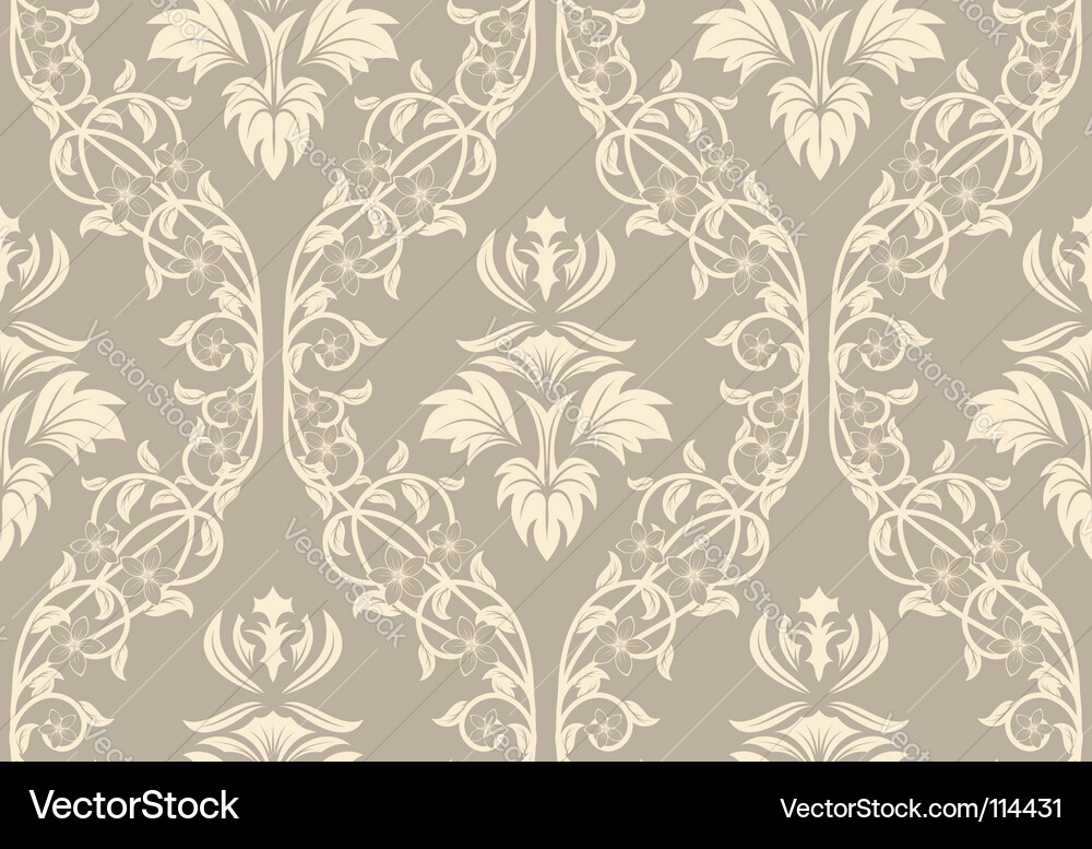 Damask pattern vector image