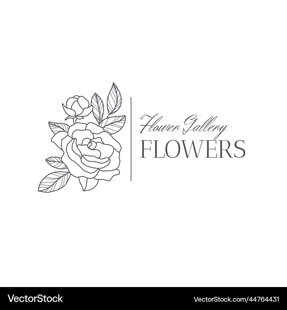 Flower logo template Flower logo template vector image