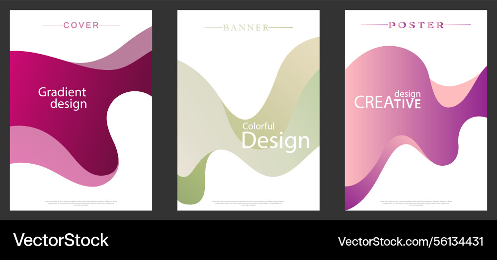 Gradient design template colorful banner Vector Image