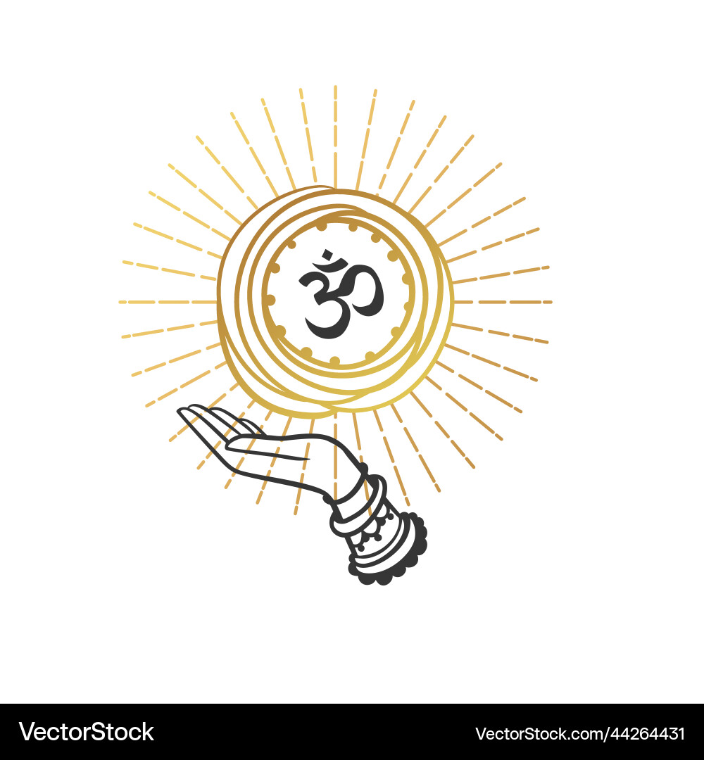 Magic moon gold astrology boho Magic moon gold astrology boho vector image