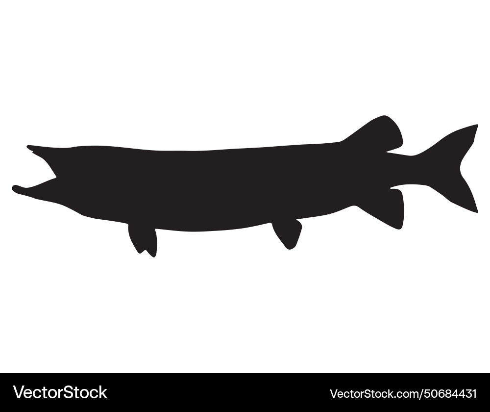 Muskellung Fisch Silhouette Kunst Muskellung Fisch Silhouette Kunst vektorbild