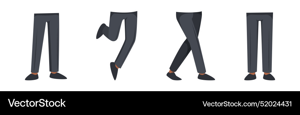 Office man character constructor with separated Office man character constructor with separated vector image