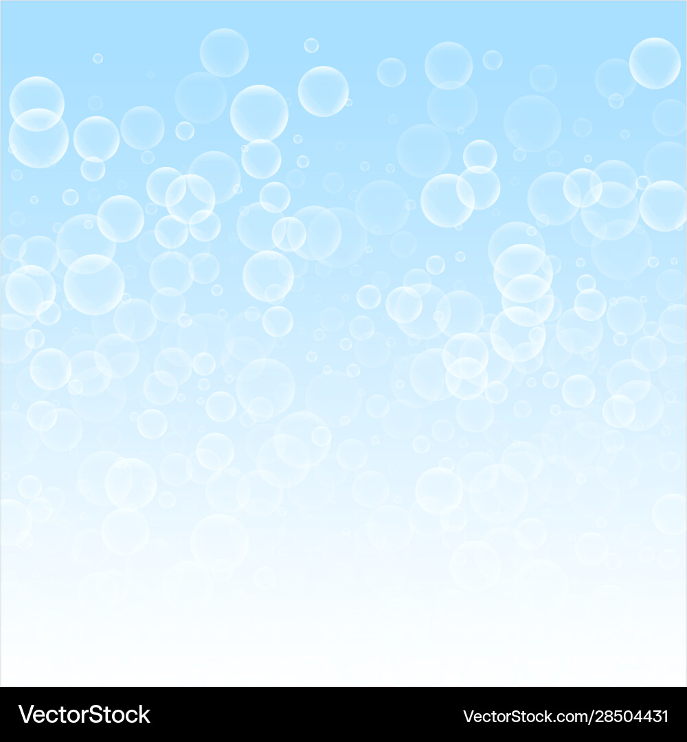 Random soap bubbles abstract background blowing b vector image