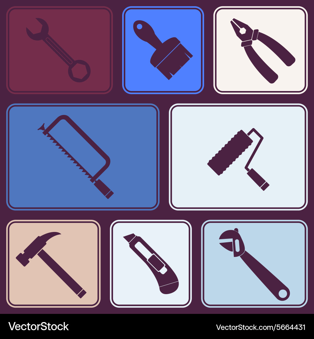 Seamless abstract background with handling tools Vector Image