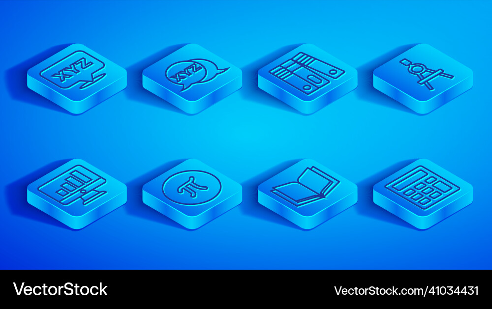 Set line xyz coordinate system office folders pi Set line xyz coordinate system office folders pi vector image