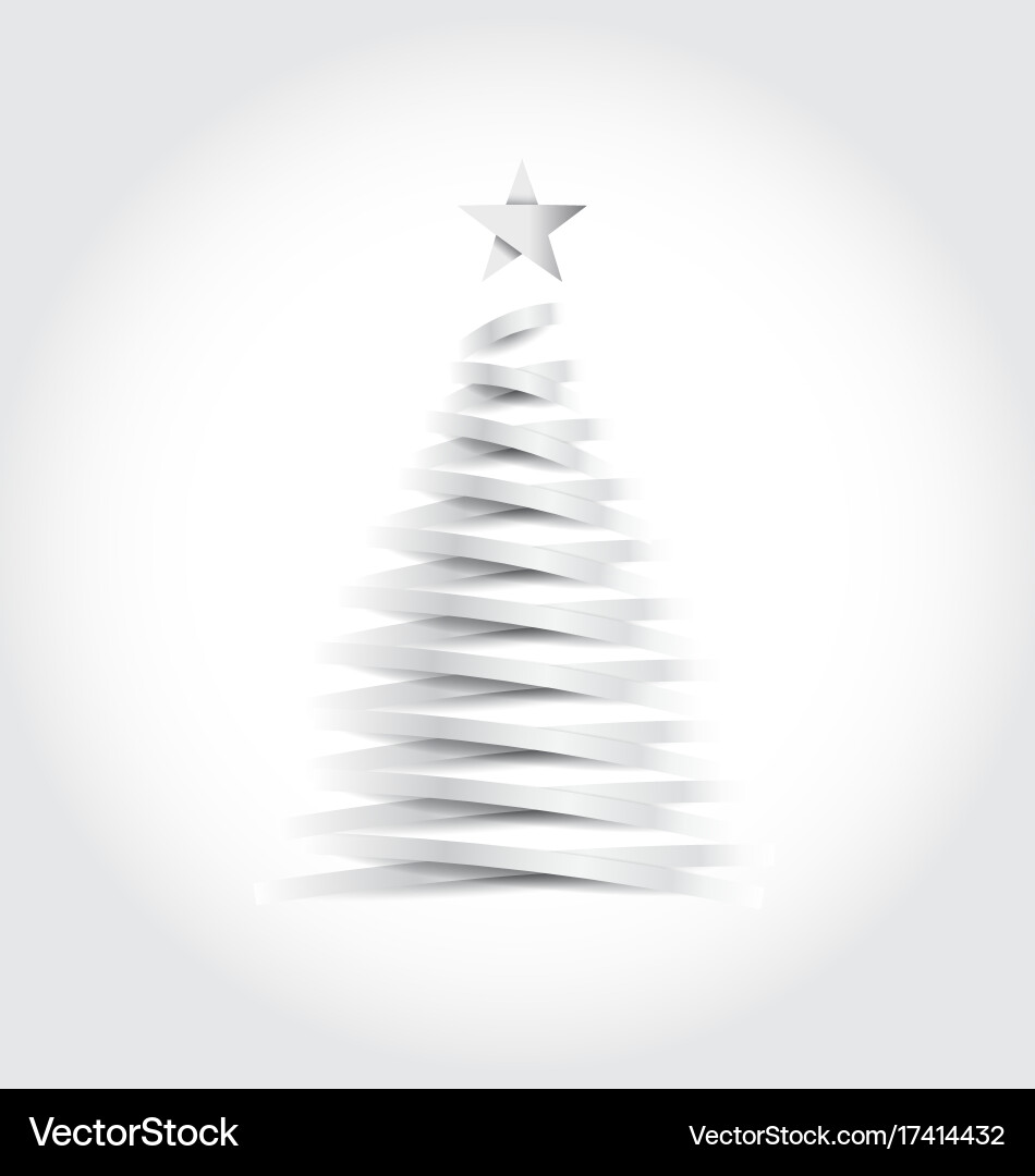 Abstract Christmas Tree Silhouette Vector Image