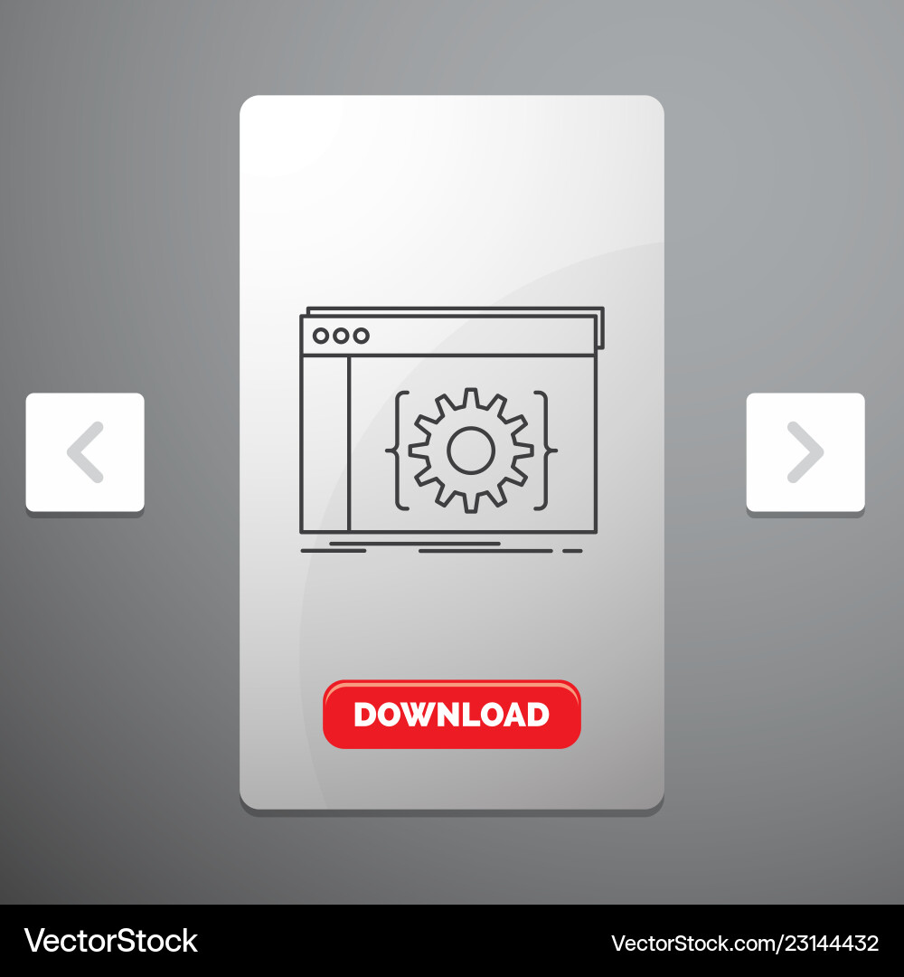 API Software Line Icon vector image