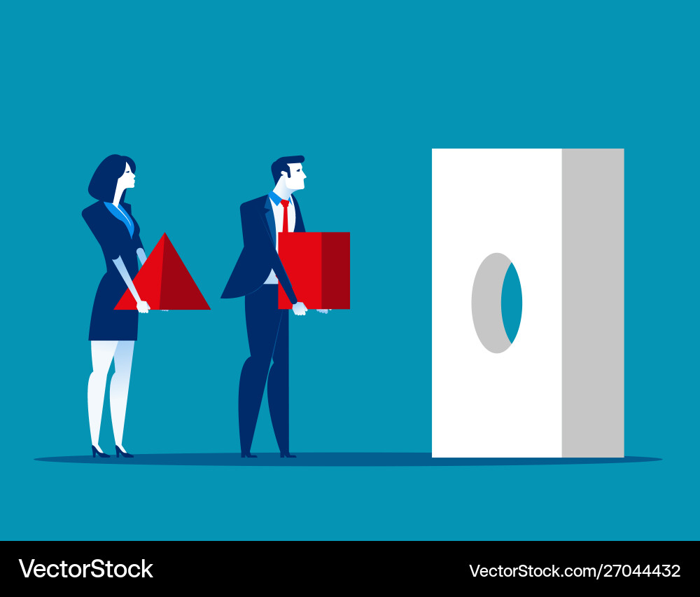 Business team and problem solving concept Business team and problem solving concept vector image