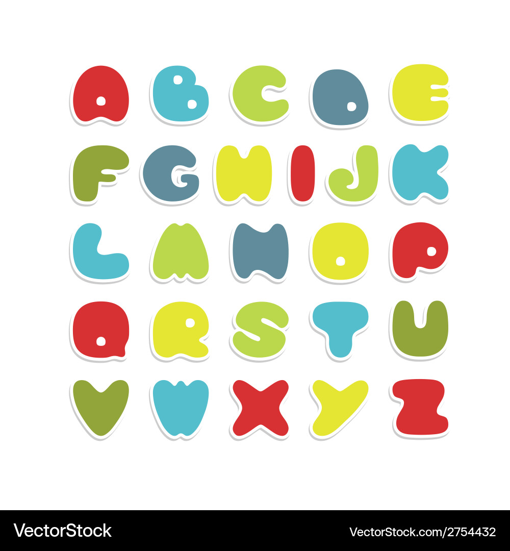 Colorful alphabet Royalty Free Vector Image - VectorStock