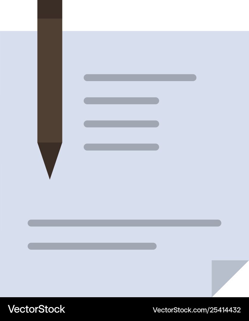 Contract document file page paper sign signing vector image