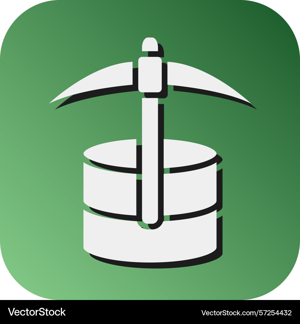 Data mining glyph gradient background icon vector image
