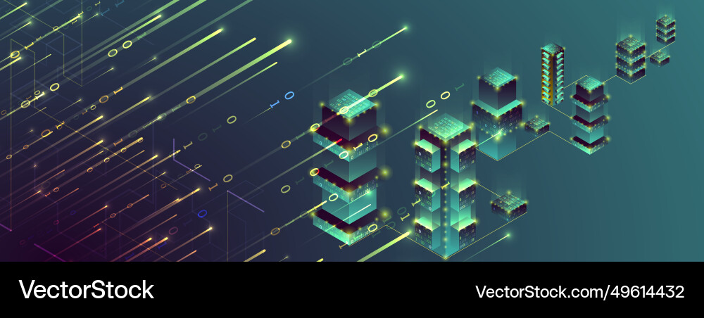 Data visualization concept 3d isometric hand Data visualization concept 3d isometric hand vector image
