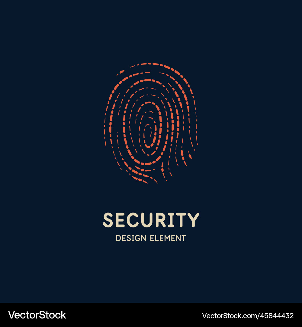 Fingerprint of a person biometric Fingerprint of a person biometric vector image
