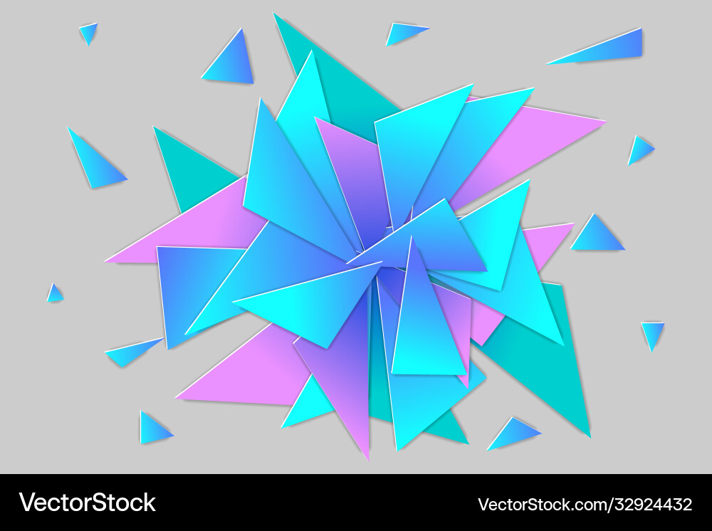Flying triangles abstract background Flying triangles abstract background vector image