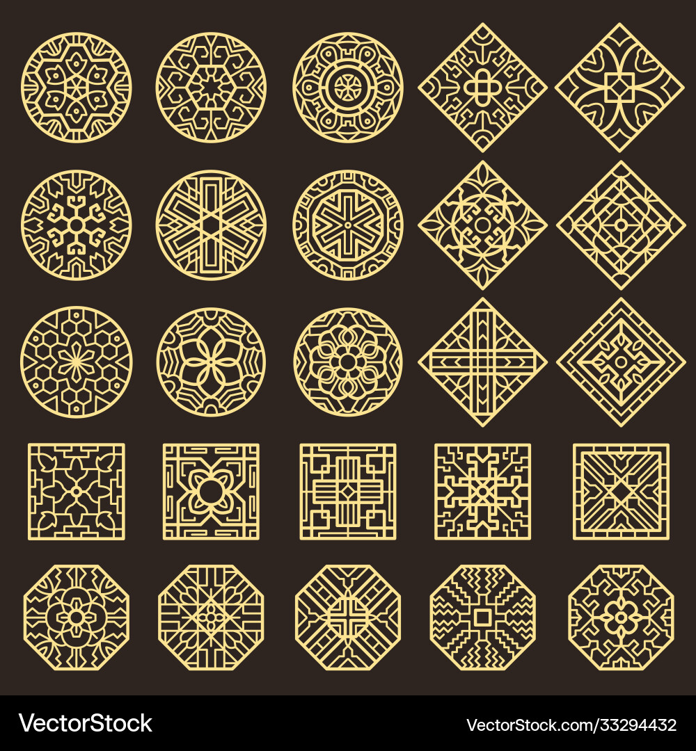 Korean Ornament - Asiatisches Motif vektorbild