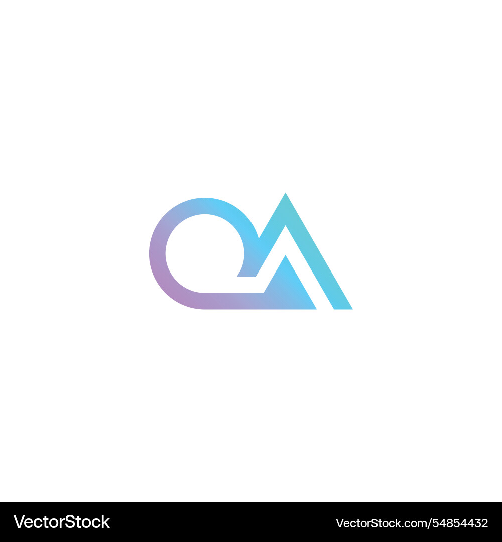 Qa logo initial design letter icon vector image