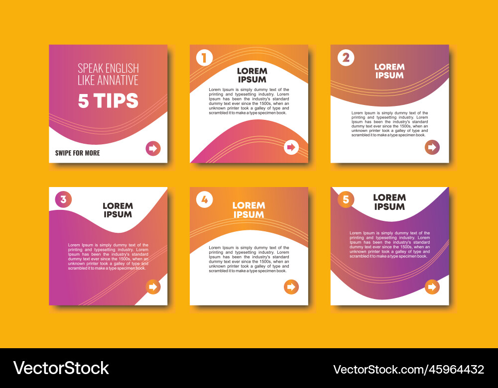 Set of editable minimal square banner template Set of editable minimal square banner template vector image