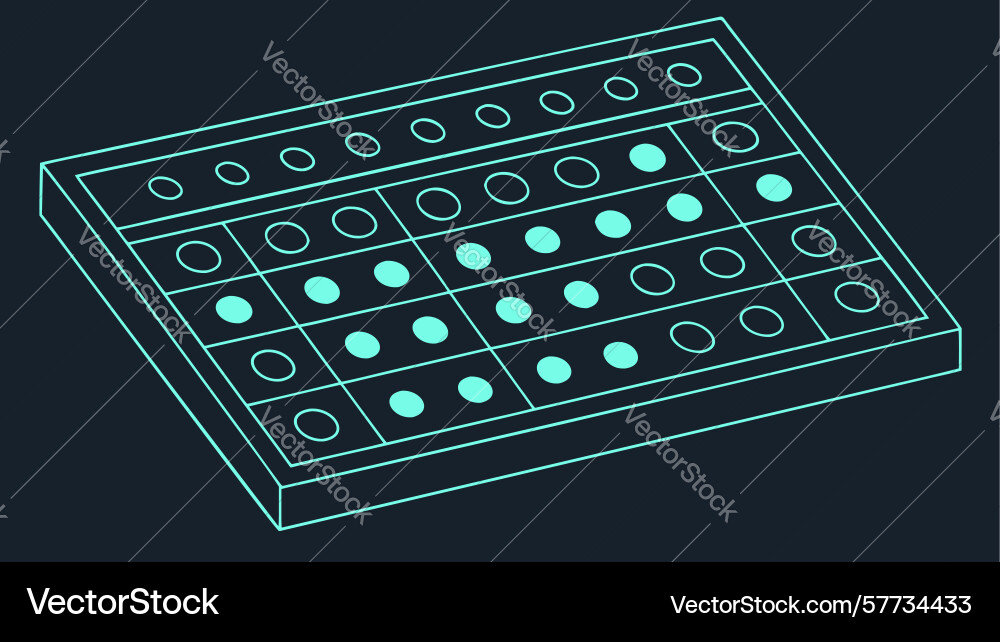 Abstract circuit board pattern with circular Vector Image