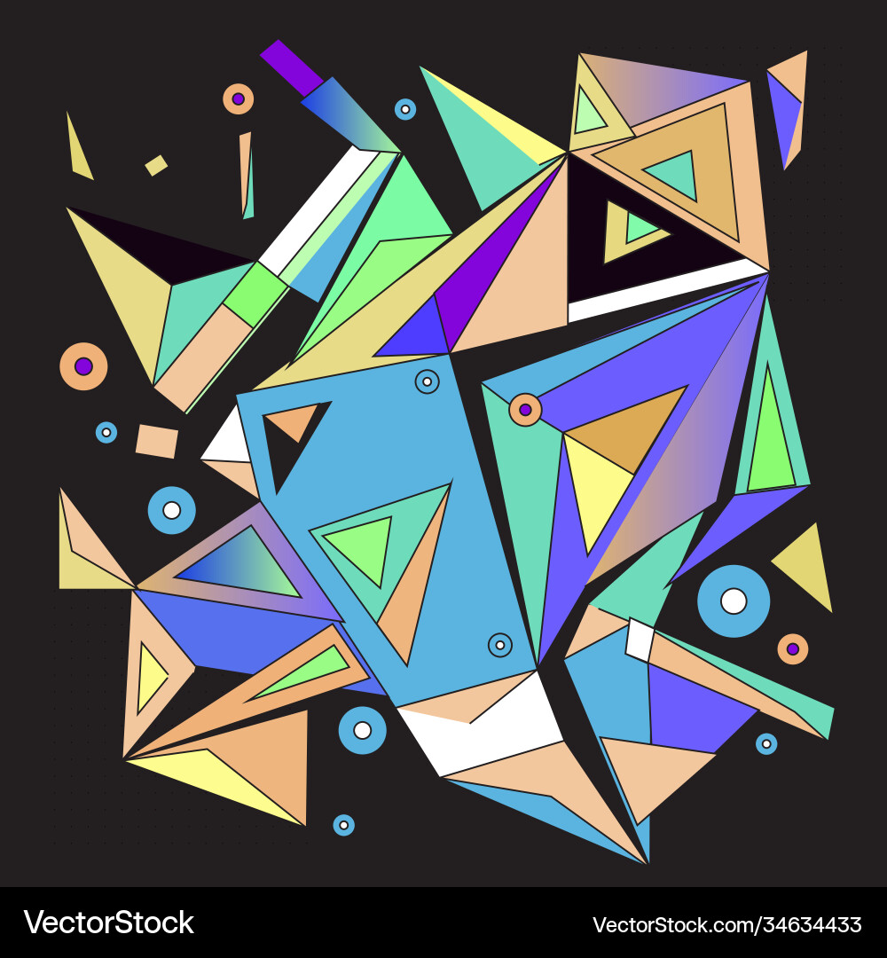 Abstract modern triangles background pattern vector image