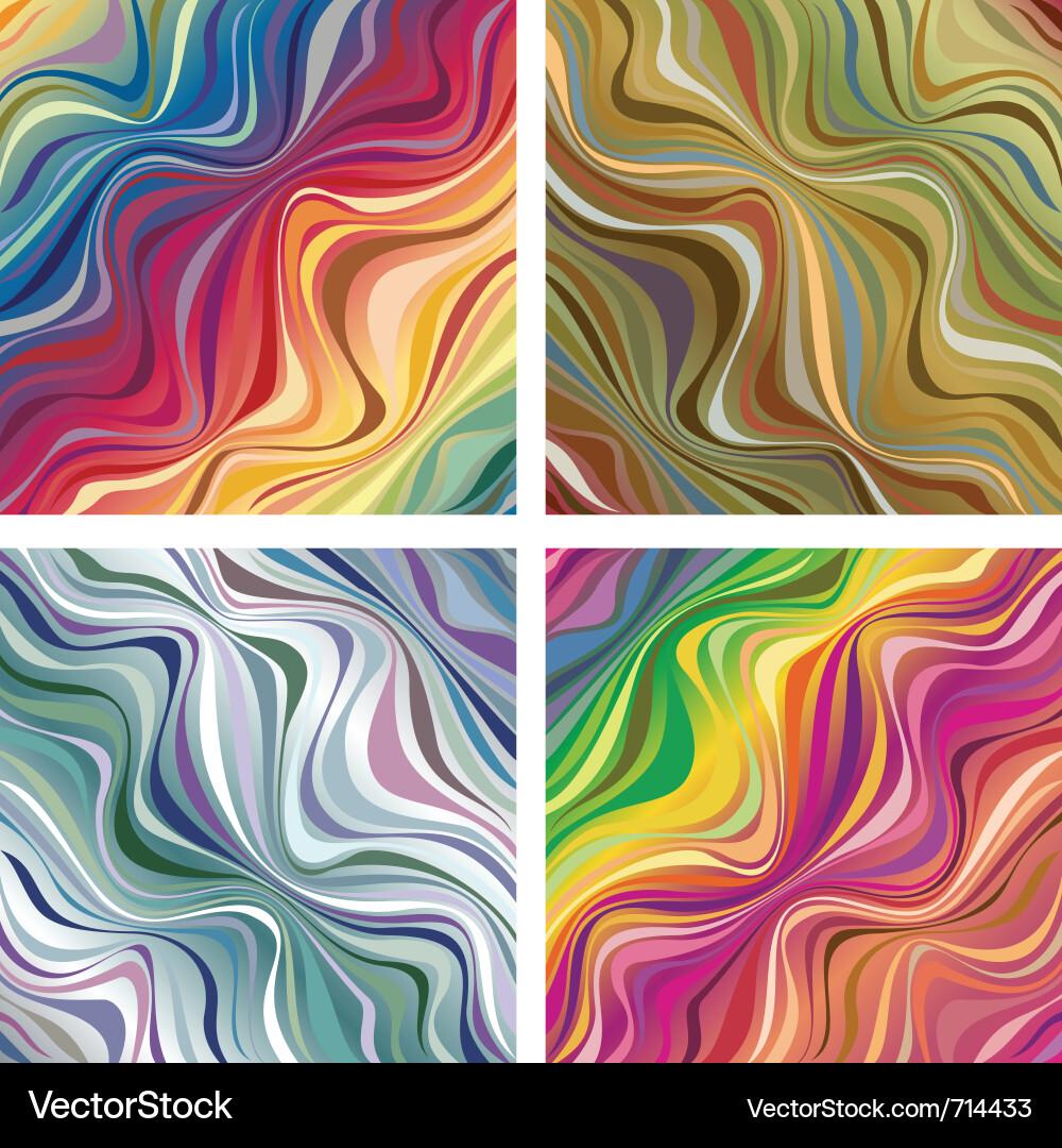 Abstract textures with wavy lines 1 vector image