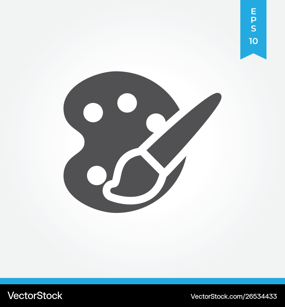 Art palette icon simple sign for web site Art palette icon simple sign for web site Vector Image