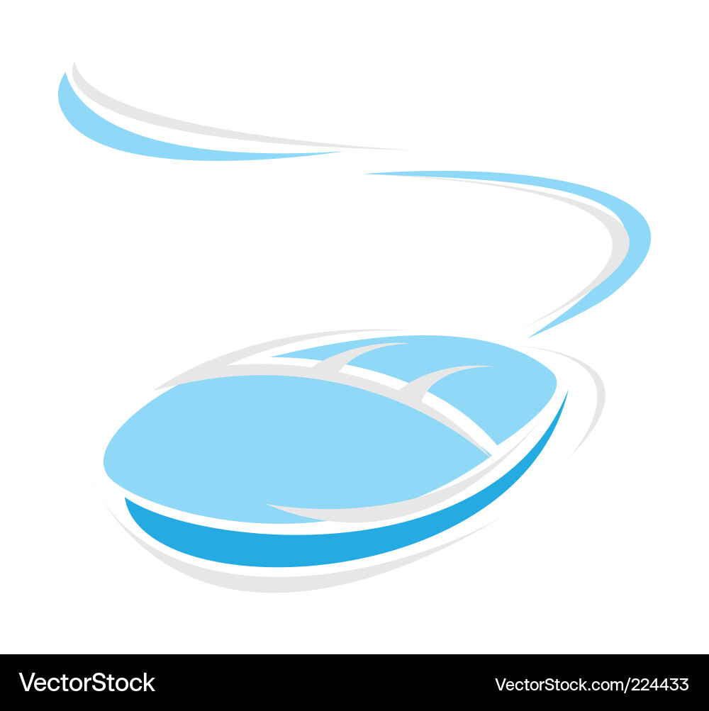 Blue Computer Mouse Icon vector image