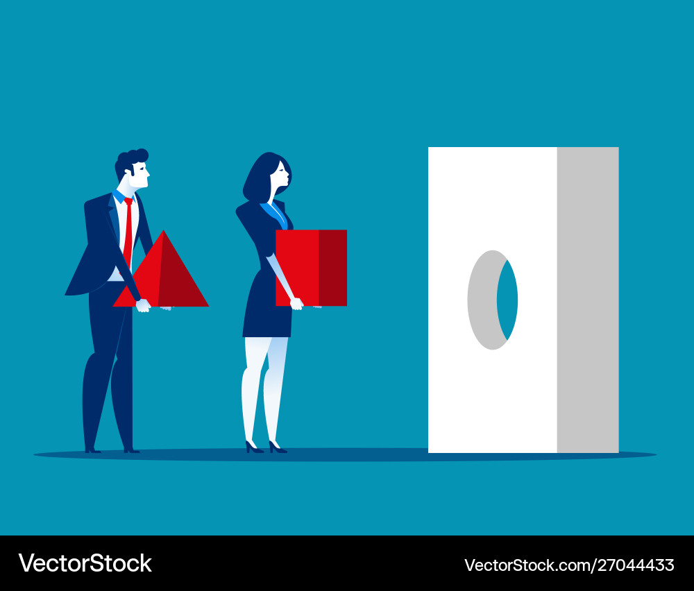 Business team and problem solving concept Business team and problem solving concept vector image