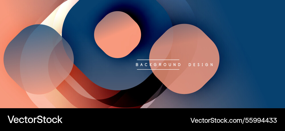 Circular abstract design with overlapping vector image